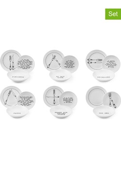 Trendy Kitchen by EXCÉLSA 18-częściowy zestaw talerzy "Galateo" w kolorze białym ze sklepu Limango Polska w kategorii Naczynia - zdjęcie 188453417