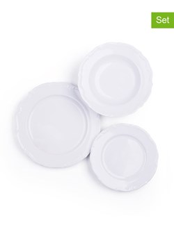 Trendy Kitchen by EXCÉLSA 18-częściowy zestaw talerzy "Mademoiselle" w kolorze białym ze sklepu Limango Polska w kategorii Naczynia - zdjęcie 188453478