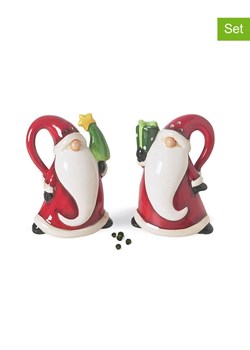 Trendy Kitchen by EXCÉLSA 2-częściowy zestaw przyprawników w kolorze czerwono-białym ze sklepu Limango Polska w kategorii Młynki do soli i pieprzu - zdjęcie 188453628