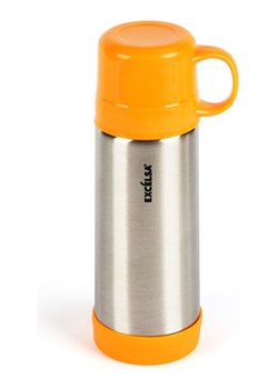 Trendy Kitchen by EXCÉLSA Butelka termiczna "Cup&amp;Go" w kolorze srebrno-pomarańczowym - 350 ml ze sklepu Limango Polska w kategorii Kubki termiczne - zdjęcie 188453648