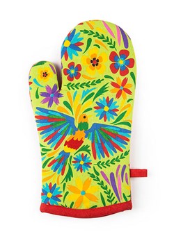 Trendy Kitchen by EXCÉLSA Rękawica kuchenna w kolorze czerwonym ze wzorem - 32 x 18 cm ze sklepu Limango Polska w kategorii Tekstylia kuchenne - zdjęcie 188453828