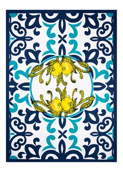 Trendy Kitchen by EXCÉLSA Ściereczka "Amalfi" w kolorze niebieskim do naczyń - 70 x 50 cm ze sklepu Limango Polska w kategorii Ścierki kuchenne - zdjęcie 188453875