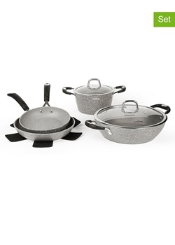 Trendy Kitchen by EXCÉLSA 6-częściowy zestaw "Forn-ok" w kolorze srebrnym ze sklepu Limango Polska w kategorii Garnki - zdjęcie 188453929