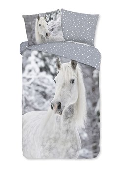 Good Morning Komplet pościeli flanelowej "Bonnie" w kolorze szaro-białym ze sklepu Limango Polska w kategorii Pościel dziecięca - zdjęcie 188454099