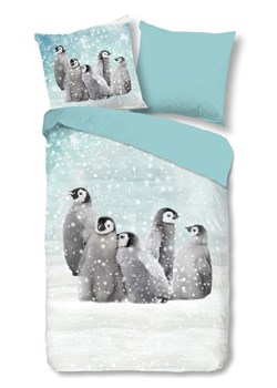 Good Morning Komplet pościeli flanelowej "Pengu" w kolorze błękitnym ze sklepu Limango Polska w kategorii Pościel dziecięca - zdjęcie 188454117