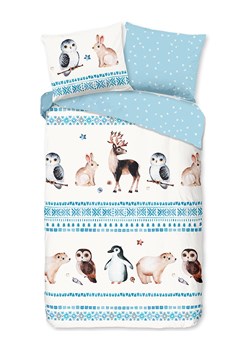 Good Morning Komplet pościeli flanelowej "Freezing" w kolorze niebieskim ze sklepu Limango Polska w kategorii Pościel dziecięca - zdjęcie 188454149