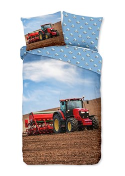 Good Morning Komplet pościeli flanelowej "Tractor" ze wzorem ze sklepu Limango Polska w kategorii Pościel dziecięca - zdjęcie 188454178