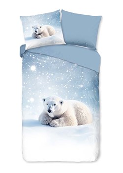 Good Morning Komplet pościeli flanelowej "Esben" w kolorze błękitno-białym ze sklepu Limango Polska w kategorii Pościel dziecięca - zdjęcie 188454266