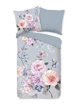 Good Morning Komplet pościeli flanelowej "Elena" w kolorze szaro-fioletowym ze sklepu Limango Polska w kategorii Pościele - zdjęcie 188454365