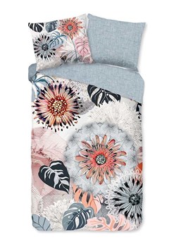 Good Morning Komplet pościeli flanelowej "Ralvira" w kolorze jasnoróżowo-jasnoszarym ze sklepu Limango Polska w kategorii Pościele - zdjęcie 188454536