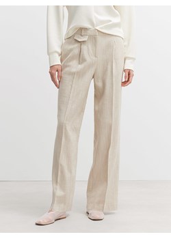 OPUS Spodnie w kolorze beżowym ze sklepu Limango Polska w kategorii Spodnie damskie - zdjęcie 188455439