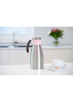 Emsa Dzbanek termiczny "Soft Grip" w kolorze srebrno-jasnoróżowym - 1 l ze sklepu Limango Polska w kategorii Kubki termiczne - zdjęcie 188456068