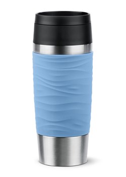 Emsa Kubek termiczny "Travel Mug Waves" w kolorze błękitnym - 360 ml ze sklepu Limango Polska w kategorii Kubki termiczne - zdjęcie 188456147