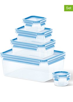 Emsa Pojemniki (5 szt.) "Clip &amp; Close" w kolorze niebieskim na żywność ze sklepu Limango Polska w kategorii Pojemniki kuchenne - zdjęcie 188456258