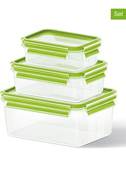 Emsa Pojemniki (3 szt.) "Clip &amp; Close" w kolorze jasnozielonym na żywność ze sklepu Limango Polska w kategorii Pojemniki kuchenne - zdjęcie 188456657