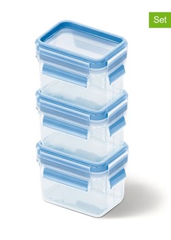 Emsa Pojemniki (3 szt.) "Clip &amp; Close" w kolorze niebieskim na żywność ze sklepu Limango Polska w kategorii Pojemniki kuchenne - zdjęcie 188456729
