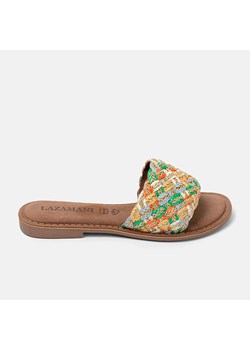 Lazamani Skórzane klapki ze wzorem ze sklepu Limango Polska w kategorii Klapki damskie - zdjęcie 188459779