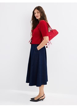 Mohito - Jeansowa spódnica midi - granatowy ze sklepu Mohito w kategorii Spódnice - zdjęcie 188460418