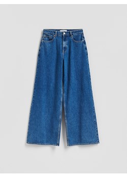 Reserved - Jeansy wide leg - niebieski ze sklepu Reserved w kategorii Jeansy damskie - zdjęcie 188460555