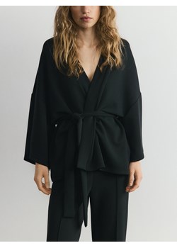 Reserved - Bluza kimono z modalem - czarny ze sklepu Reserved w kategorii Bluzy damskie - zdjęcie 188461016