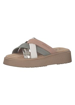 s.Oliver Skórzane klapki ze wzorem ze sklepu Limango Polska w kategorii Klapki damskie - zdjęcie 188463705