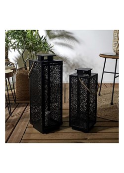 Garden Spirit Lampion w kolorze czarnym - wys. 59 cm ze sklepu Limango Polska w kategorii Świeczniki - zdjęcie 188463987