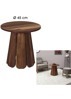 Rétro Chic Stolik "Will" w kolorze brązowym - wys. 45 x Ø 45 cm ze sklepu Limango Polska w kategorii Stoliki kawowe - zdjęcie 188464227