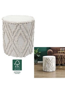 Ethnical Life Puf "Mirage" w kolorze beżowym - wys. 41 x Ø 37 cm ze sklepu Limango Polska w kategorii Pufy i siedziska - zdjęcie 188464338