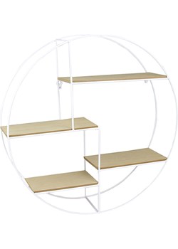 The Home Deco Kids Regał ścienny w kolorze biało-jasnobrązowym - Ø 50 x 12 cm ze sklepu Limango Polska w kategorii Regały i witryny - zdjęcie 188464395