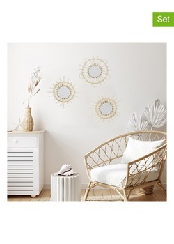 THE HOME DECO FACTORY Lustra ścienne (3 szt.) w kolorze beżowym - Ø 28 cm ze sklepu Limango Polska w kategorii Lustra - zdjęcie 188464539