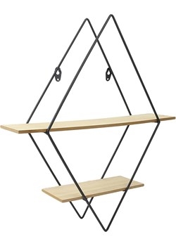 Ethnical Life Regał ścienny w kolorze czarno-jasnobrązowym - 40 x 46 x 10 cm ze sklepu Limango Polska w kategorii Regały i witryny - zdjęcie 188464576