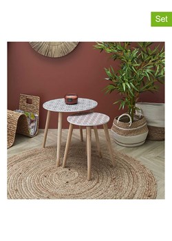 Ethnical Life Stoliki (2 szt.) w kolorze zielono-czerwono-jasnobrązowym ze sklepu Limango Polska w kategorii Stoliki kawowe - zdjęcie 188464598