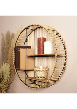 THE HOME DECO FACTORY Regał ścienny w kolorze brązowym - Ø 53 cm ze sklepu Limango Polska w kategorii Regały i witryny - zdjęcie 188464607