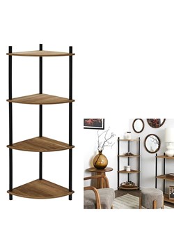 Rétro Chic Regał narożny w kolorze jasnobrązowo-czarnym - 35 x 112 x 35 cm ze sklepu Limango Polska w kategorii Regały i witryny - zdjęcie 188464776