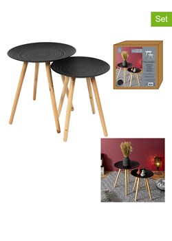 Ethnical Life Stoliki (2 szt.) w kolorze czarno-beżowym ze sklepu Limango Polska w kategorii Stoliki kawowe - zdjęcie 188464807