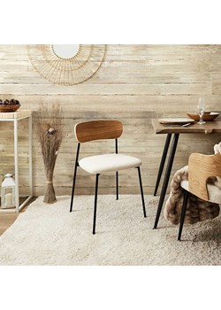 Ethnical Life Krzesło w kolorze biało-brązowym - 47,5 x 71 x 45 cm ze sklepu Limango Polska w kategorii Meble - zdjęcie 188464975