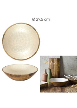 Ethnical Life Miska "Nerina" w kolorze jasnobrązowo-kremowym - Ø 27,5 cm ze sklepu Limango Polska w kategorii Naczynia - zdjęcie 188465619