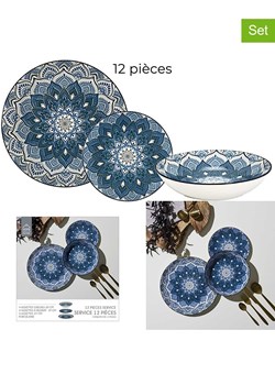 Ethnical Life 12-częściowy zestaw "Mandala" w kolorze niebieskim ze sklepu Limango Polska w kategorii Naczynia - zdjęcie 188465646