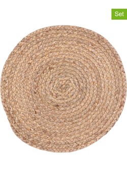 Garden Spirit Podkładki stołowe (2 szt.) w kolorze jasnobrązowym - Ø 38 cm ze sklepu Limango Polska w kategorii Podkładki na stół - zdjęcie 188465686