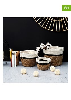Ethnical Life Kosze (3 szt.) w kolorze jasnobrązowo-białym ze sklepu Limango Polska w kategorii Pojemniki kuchenne - zdjęcie 188466046