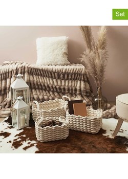 THE HOME DECO FACTORY Kosze (3 szt.) w kolorze białym do przechowywania ze sklepu Limango Polska w kategorii Pojemniki kuchenne - zdjęcie 188466059