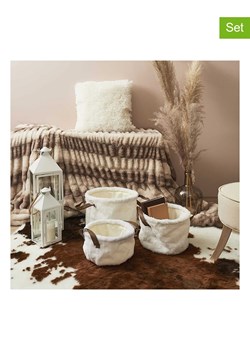 THE HOME DECO FACTORY Kosze (3 szt.) w kolorze białym ze sklepu Limango Polska w kategorii Pojemniki kuchenne - zdjęcie 188466065