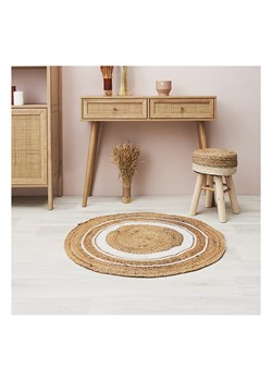 Ethnical Life Dywan w kolorze beżowym z juty  - Ø 90 cm ze sklepu Limango Polska w kategorii Dywany - zdjęcie 188466505