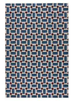Flair Rugs Dywan "Lennox Geometric" w kolorze bordowo-niebieskim ze sklepu Limango Polska w kategorii Dywany - zdjęcie 188467287