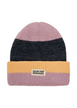 Color Kids Czapka beanie w kolorze jasnoróżowo-granatowo-żółtym ze sklepu Limango Polska w kategorii Czapki dziecięce - zdjęcie 188468156