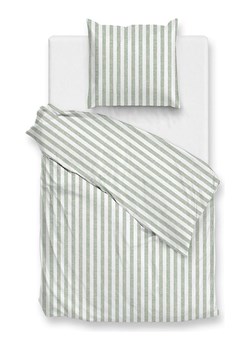 Zo!Home Komplet pościeli "Banda di Lino" w kolorze zielono-białym ze sklepu Limango Polska w kategorii Pościele - zdjęcie 188468736