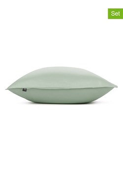 Zo!Home Satynowe poszewki (2 szt.) "Satinado" w kolorze zielonym na poduszkę ze sklepu Limango Polska w kategorii Poduszki dekoracyjne - zdjęcie 188468817