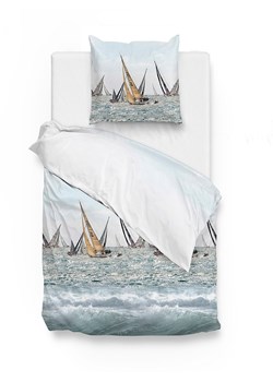 Zo!Home Komplet pościeli satynowej "Kacie" w kolorze błękitnym ze sklepu Limango Polska w kategorii Pościele - zdjęcie 188469165