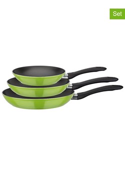 GSW Patelnie (3 szt.) "Nova" w kolorze zielonym ze sklepu Limango Polska w kategorii Garnki - zdjęcie 188469327