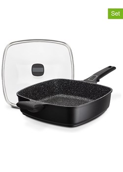 GSW 2-częściowy zestaw "Easy Click Quadura" w kolorze czarnym - 24 x 24 cm ze sklepu Limango Polska w kategorii Garnki - zdjęcie 188469435